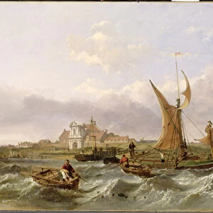 Tilbury Fort - Wind Against the Tide, 1853 (oil on canvas)