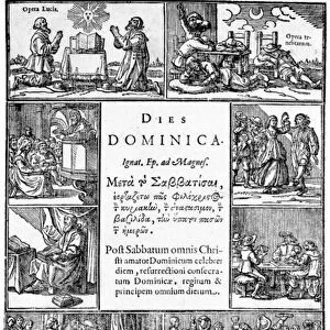 Title-page to Thomas Youngs Dies Dominica, 1639 (woodcut)