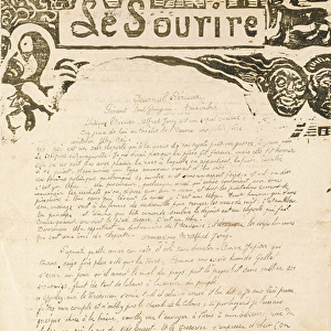 Titlepage of Le Sourire, c. 1899-1900 (woodcut)