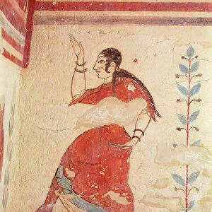 Tomb of the acrobats, detail of a dancer (wall painting)