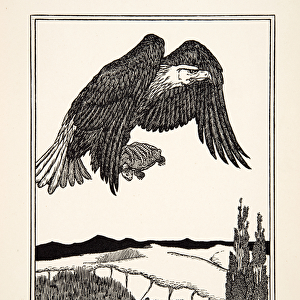 The Tortoise and the Eagle, from A Hundred Fables of Aesop, pub. 1903 (engraving)