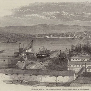 The Town and Bay of Castellammare, near Naples (engraving)