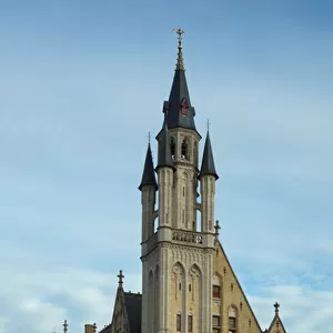 Town hall. Architect Jules Coomans. 1912. Neo-Gothic. Exterior