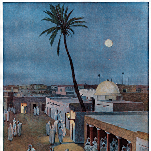 Tozeur (Tunisia) in the evening by Sir Henry (Harry) Hamilton Johnston (1858-1927) - 1903