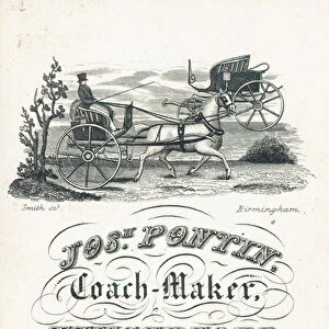 Trade card, Joseph Pontin (engraving)