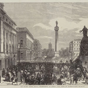 The Trades Unions Reform Demonstration on Monday last, Scene in Waterloo-Place (engraving)