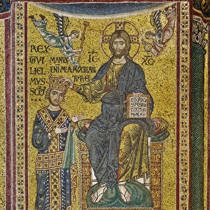 transept: the Byzantine mosaic which depicts King William II crowned by Christ (mosaic)