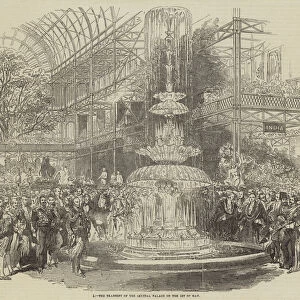 The Transept of the Crystal Palace on the 1st of May (engraving)