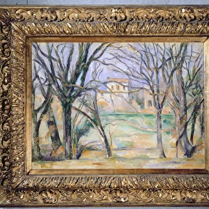 Trees and houses, 1885-86 (oil on canvas) (see also 393802)