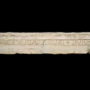 Tribute to the deities, inscription in Celtic alphabet (Ogham)