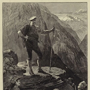 A Trip to the Pyrenees, I, a Mountain Guide, Eaux Chaudes (engraving)