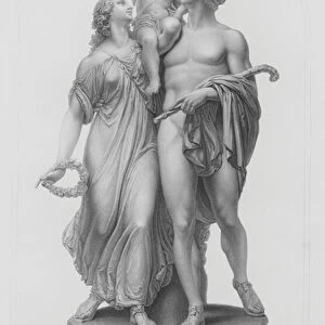 The Triumph of Love, engraved by W Roffe from the group in marble by P Mac Dowell, RA (engraving)