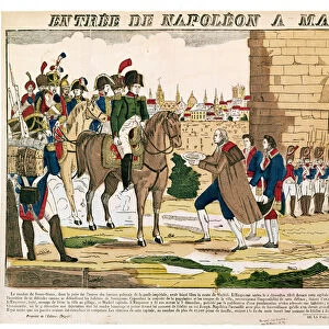 Triumphant Entry of the French into Madrid, 4th December 1808 (coloured engraving)