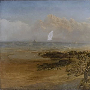 Trow Rocks, South Shields (oil on canvas)