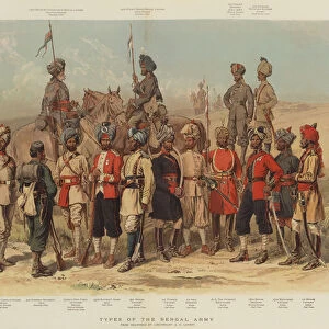 Types of the Bengal Army (engraving)