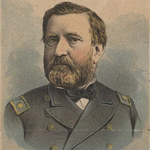 Ulyssess Grant, 18th President of the United States (colour litho)