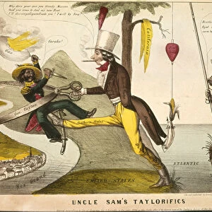 Uncle Sams Taylorifics, 1846 (colour litho)