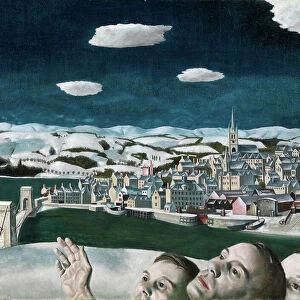 Unidentified Aircraft (over Montrose), 1942 (oil on canvas)