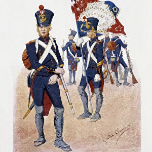 Uniforme de l Ecole Polytechnique, grande tenue, I Empire, 1809-1815 - in "Notre Ecole Polytechnique", text et ill. de Gaston Claris, Paris, 1895