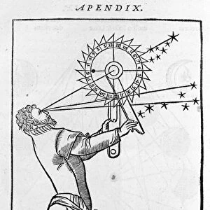 Use of a device to calculate the time in relation to the stars at night (astrolabe