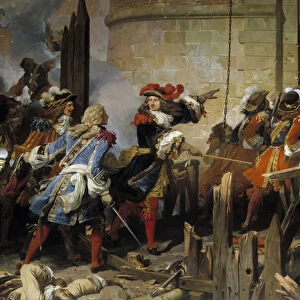 Valenciennes stormed by Louis XIV (1638-1715) on 17 / 03 / 1677 Vauban directs the military