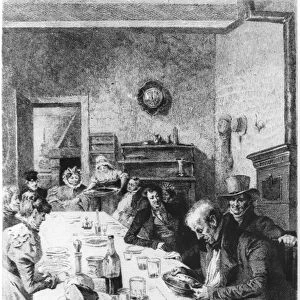 The Vauquer Boarding House, illustration from Le Pere Goriot