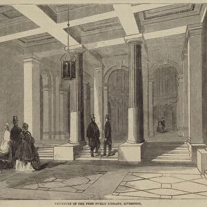Vestibule of the Free Public Library, Liverpool (engraving)