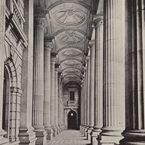 The Vestibule, Parliamentary Buildings, Melbourne (b / w photo)