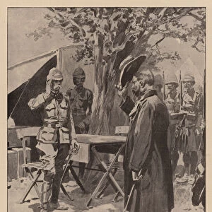 The Victor and the Vanquished, the Meeting of Lord Roberts and General Cronje (litho)