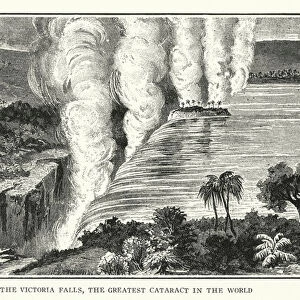 The Victoria Falls, the greatest cataract in the world (litho)