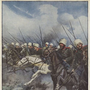 During the victorious Russian offensive in Galicia (colour litho)