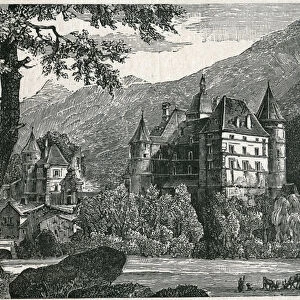 View of the castle of Vizille in Isere