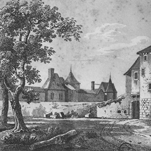 View of the Chateau de Montaigne (engraving)