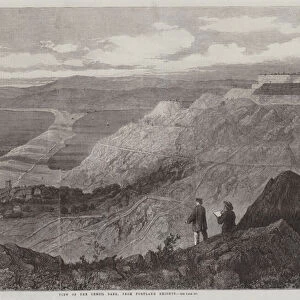 View of the Chesil Bank, from Portland Heights (engraving)