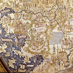 View of China (Cambaluc, now Beijing) Detail of the world map (mappamundi) of brother Maurus (Mauro) Camaldolese 1459 (map)