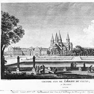 View of Cluny Abbey, from Voyage Pittoresque de la France engraved under