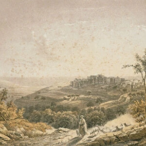 View of Jerusalem. Etching by Bernatz et alii - Steinkopk J. F. Editore
