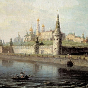 View of the Kremlin in Moscow taken from Mount Kammeny, 1818 (oil on canvas)