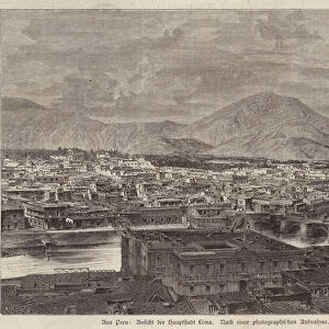 View of Lima, Peru (engraving)
