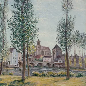 View of Moret sur Loing through the Trees, 1892 (oil on canvas)