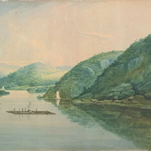 View near Fort Montgomery, New York, 1820 (w / c and graphite on paper)