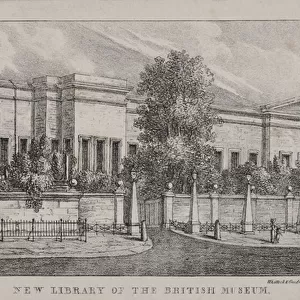 View of the new library at the British Museum, c. 1830 (litho)