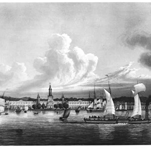 View of New Orleans (litho) (b / w photo)