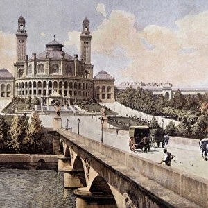 View of the Palais du Trocadero (Paris) in 1898