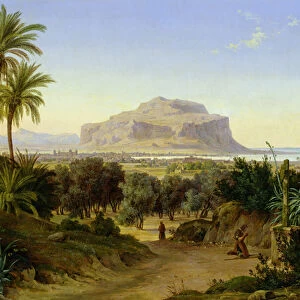 View of Palermo with Mount Pellegrino (oil on canvas)