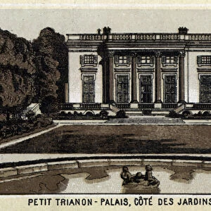 View of the Peer Trianon in the gardens of Versailles