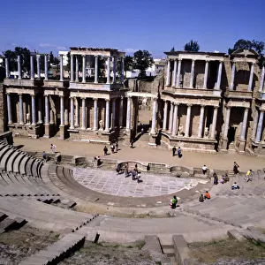View of the theatre, begun 24 BC (photo)