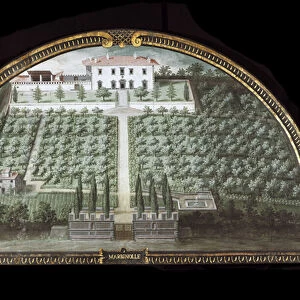 View of Villa di Marignolle near Florence, Italy (Tempera, 1599)