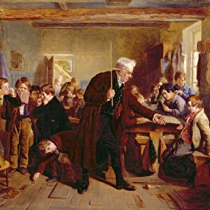 The Village School, 1857 (oil on canvas)