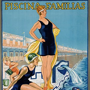 Vintage Barcelona Spa Resort Poster, 1925 (colour litho)